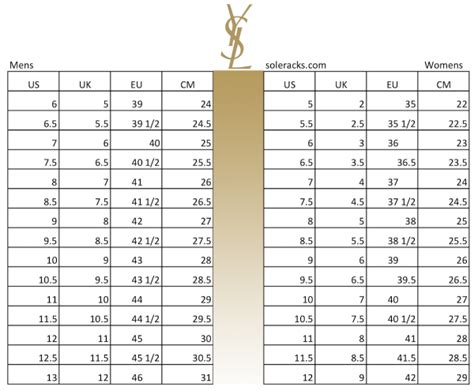 yves saint laurent size chart|ysl shirts size chart.